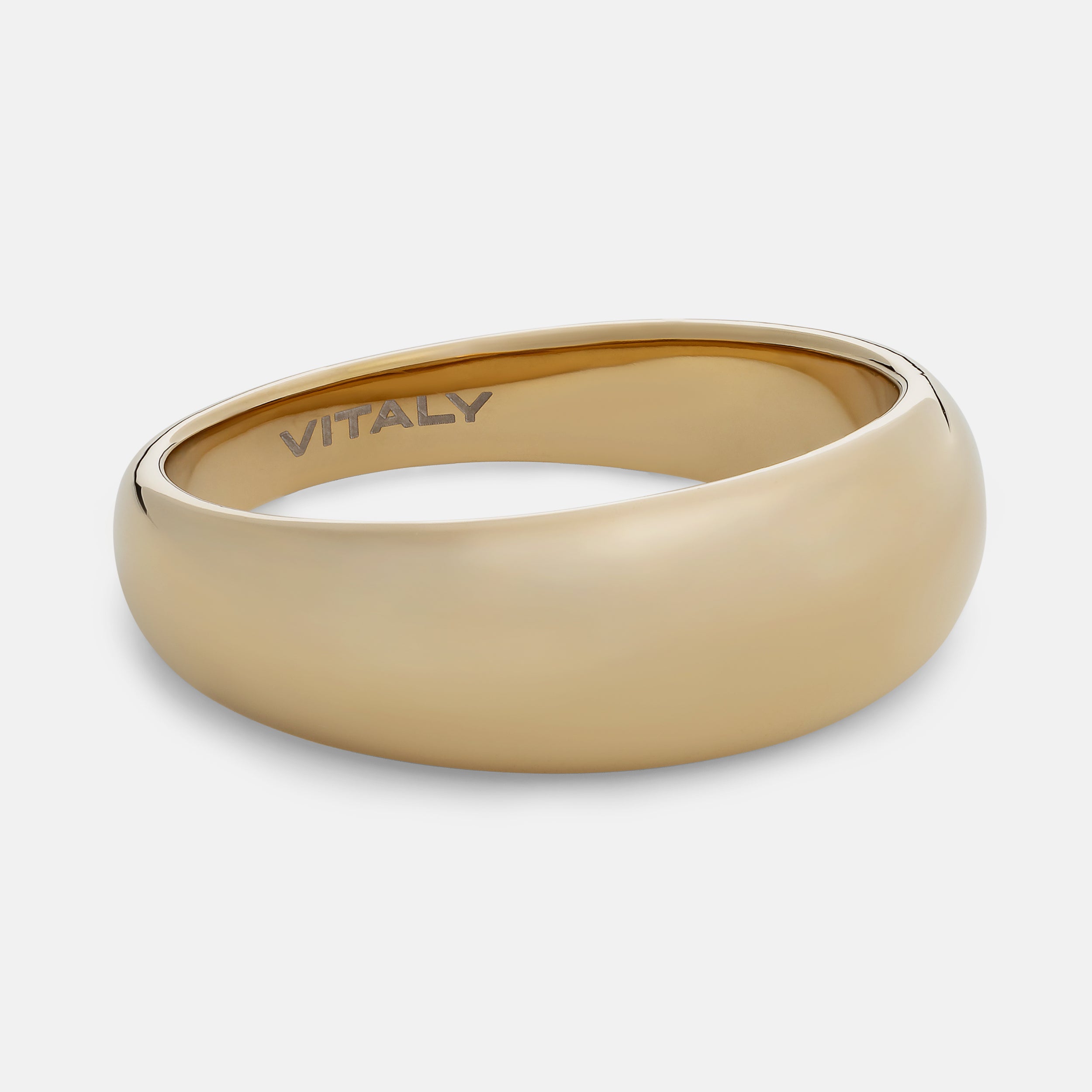 Dome Comfort Fit Wedding Ring Band 14k Yellow Gold (3mm) - UB44