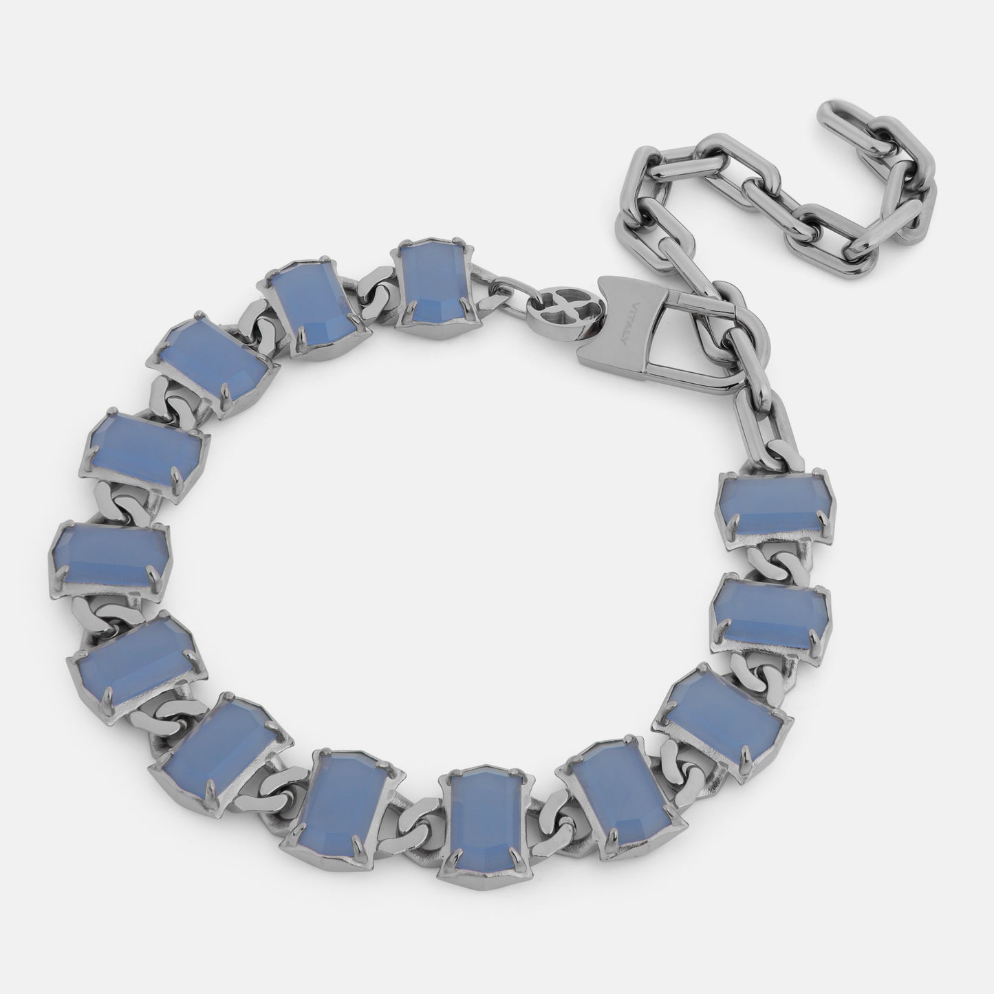 Louis Vuitton Cuban Chain Bracelet Blue in Metal/Enamel with